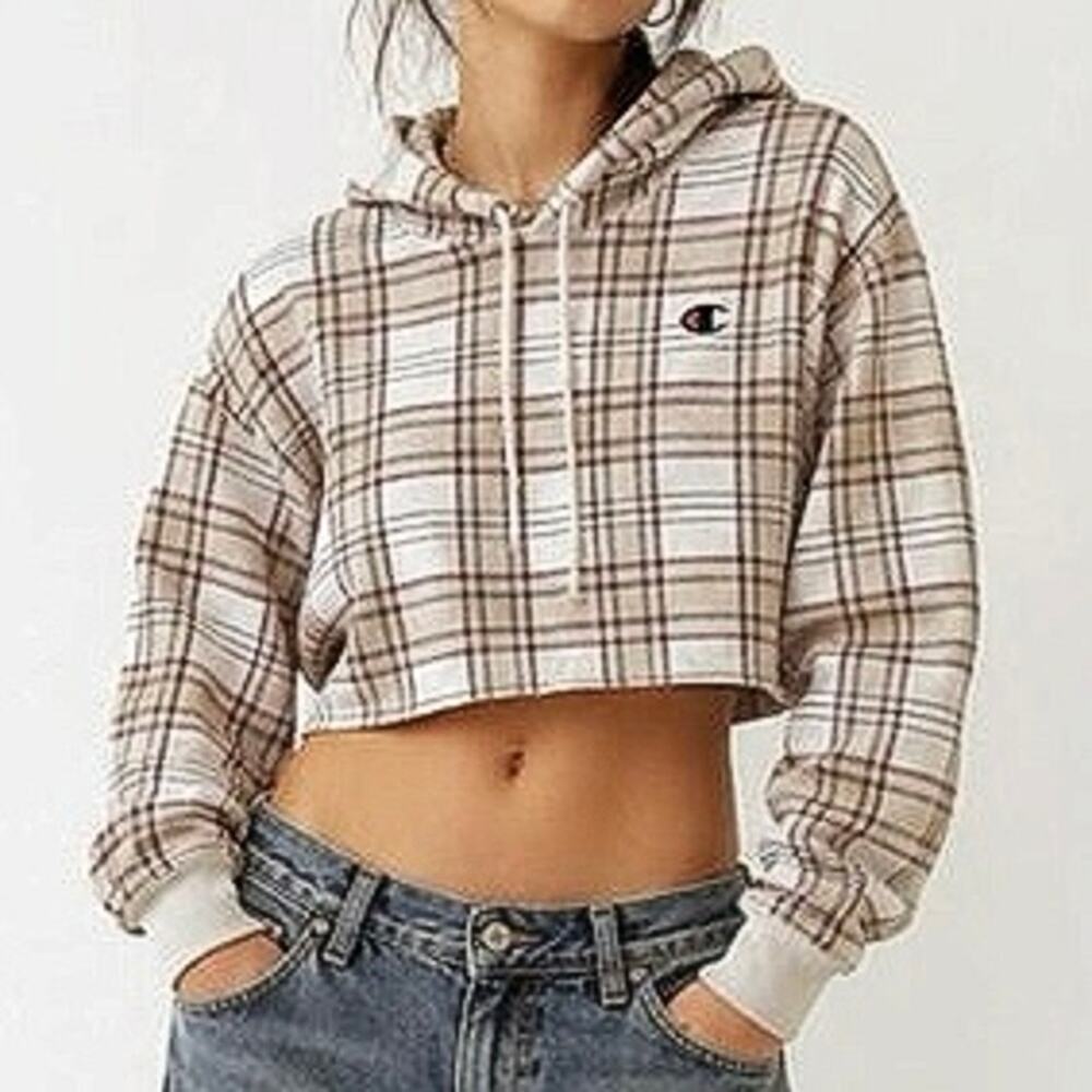 Champion Cropped Hoodie
Reverse Weave Checkered
Size small